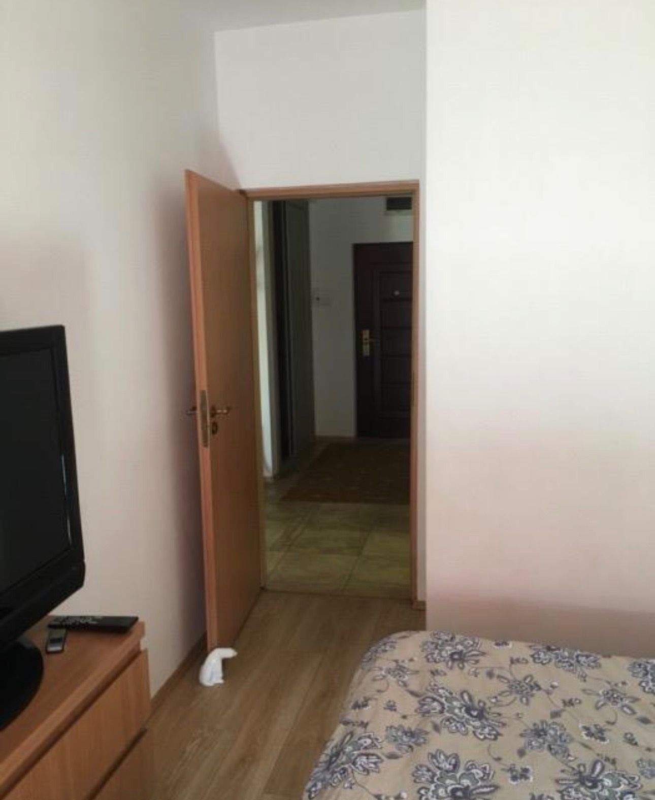 O cameră cu pat și televizor